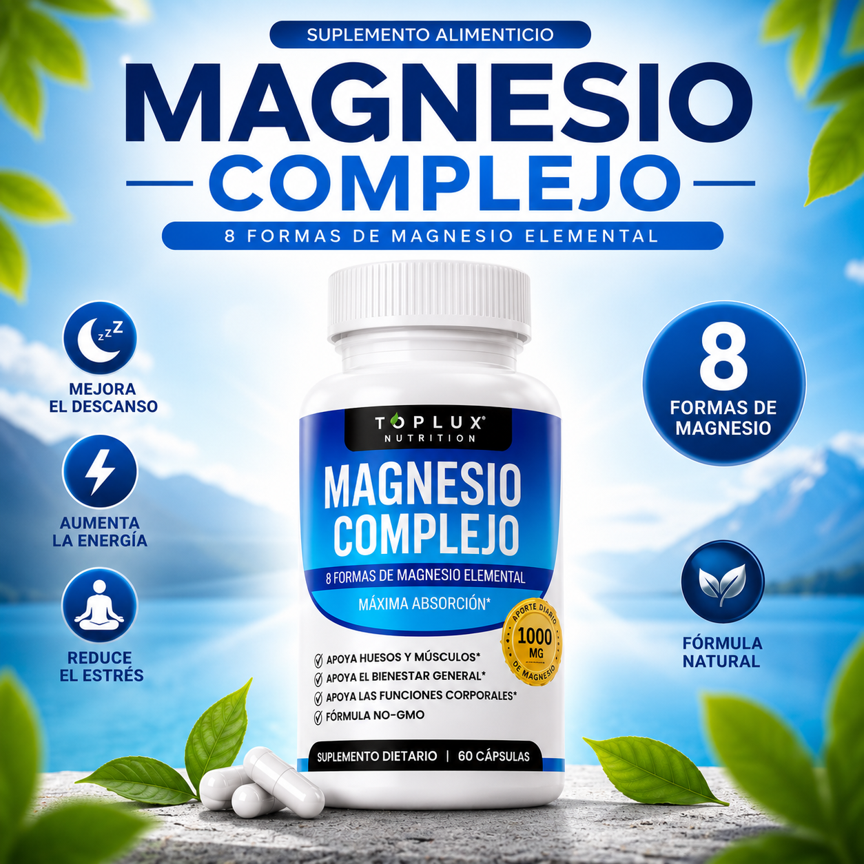 MAGNESIO COMPLEX 8 ELEMENTAL 1000 mg