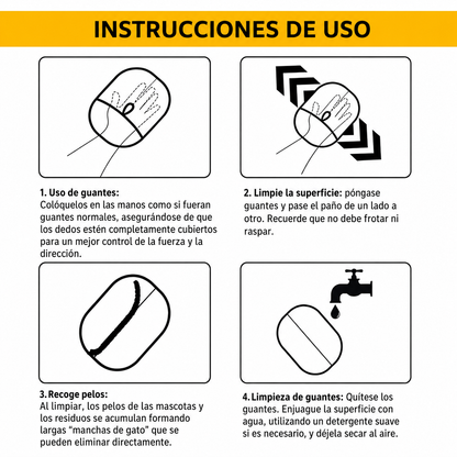 Guante Aseo Mascota Quita Pelo Sobrante